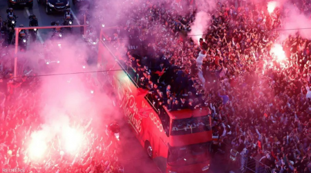 صور استقبال منتخب المغرب بعد وصوله أرض الوطن